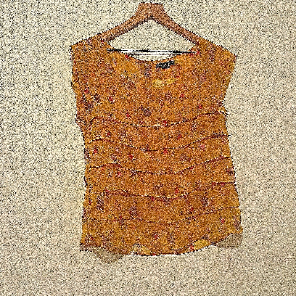 American Eagle Yellow Floral Top